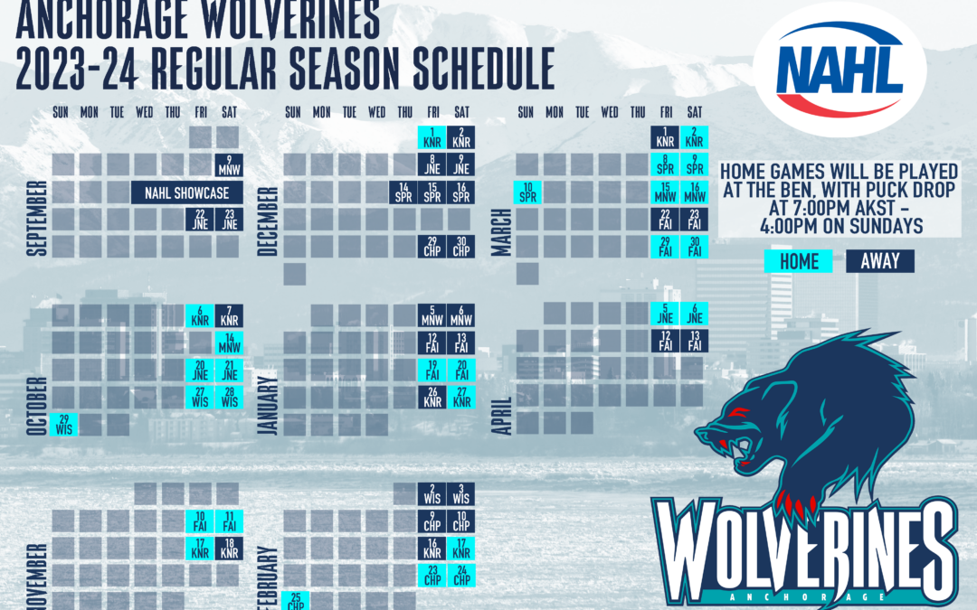 Anchorage Wolverines Announce 2023-2024 Season Schedule