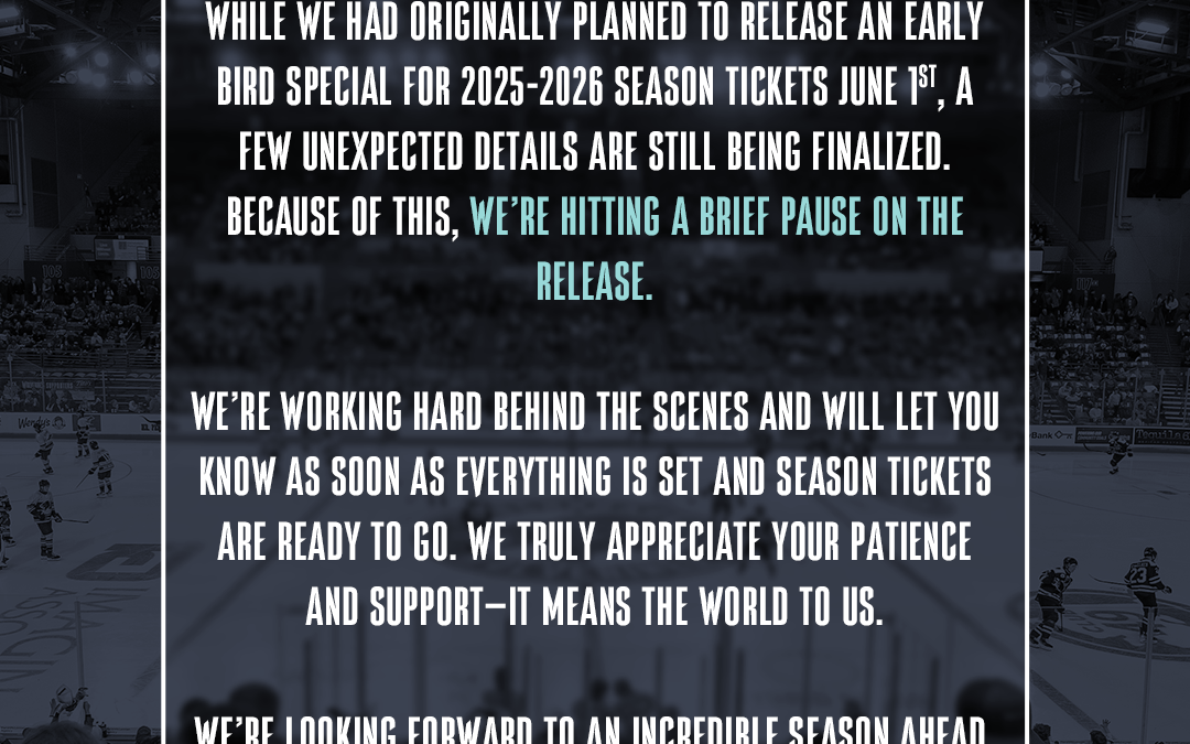 SEASON TICKET UPDATE