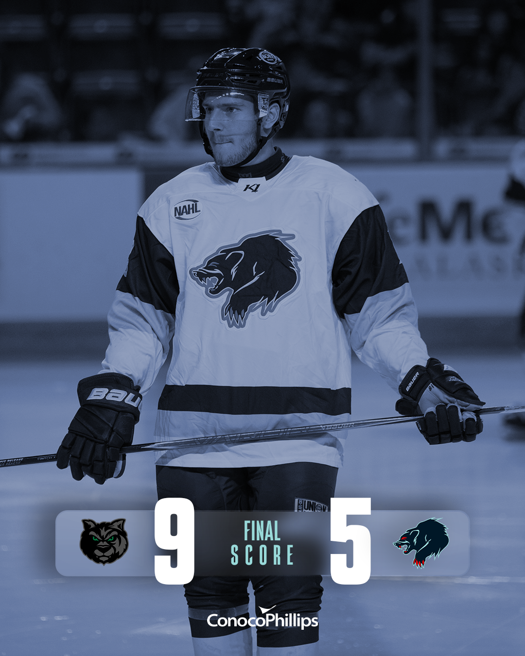 final score 10/10 between Minnesota Wilderness and Anchorage Wolverines